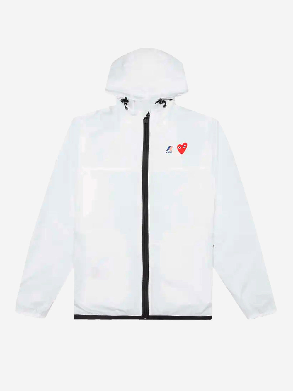 COMME DES GARCONS PLAY Packable full zipper jacket white x K COMME DES GARCONS PLAY Packable full zipper jacket white x K