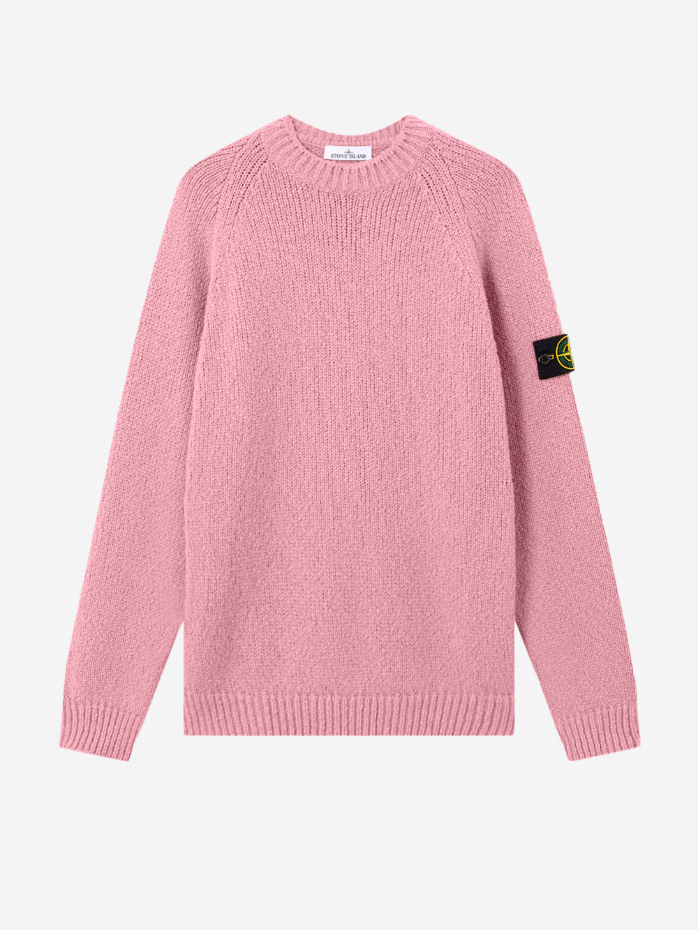 STONE ISLAND Roze Gem leerde Trui Met Ronde Hals Van Wolmix Moulin En STONE ISLAND Roze Gem leerde Trui Met Ronde Hals Van Wolmix Moulin En