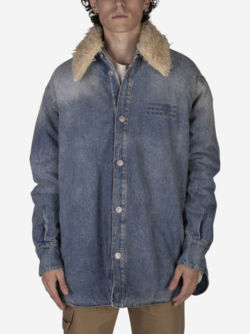 Veste en jean matelassée