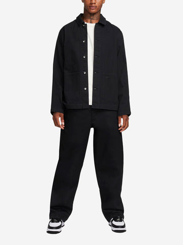 NIKE Giacca nera in denim con tasche Nero