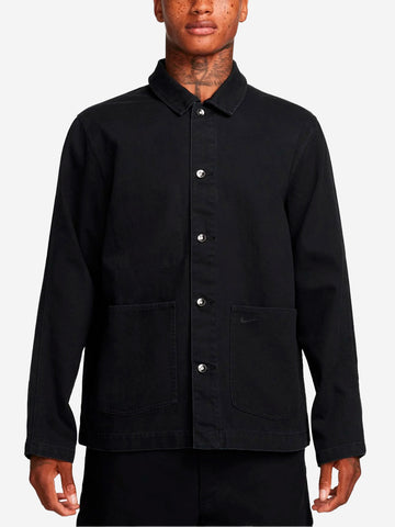 NIKE Giacca nera in denim con tasche Nero