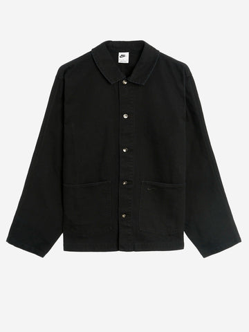 NIKE Giacca nera in denim con tasche Nero