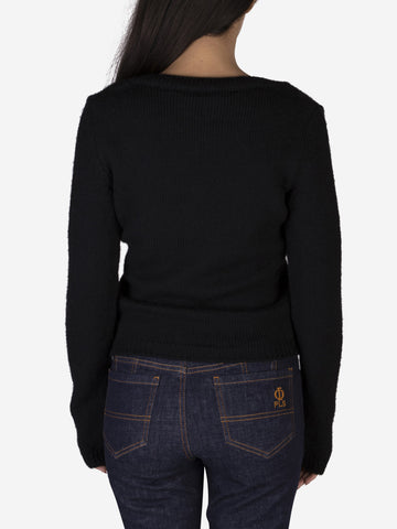 Sweater with lips and zip