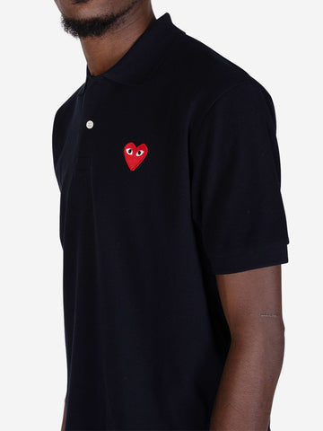 CDG Red Play blue polo shirt