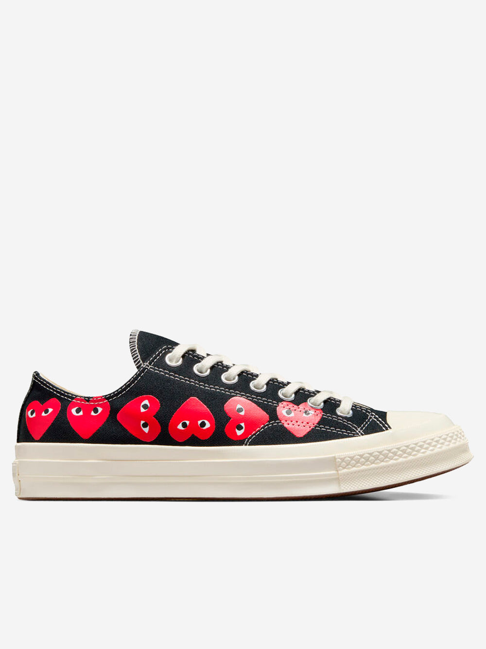 COMME DES GARCONS PLAY Chuck 70 OX Multi Heart nere x CDG Nero Urbanstaroma