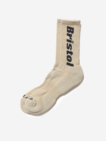 Beige authentic logo socks