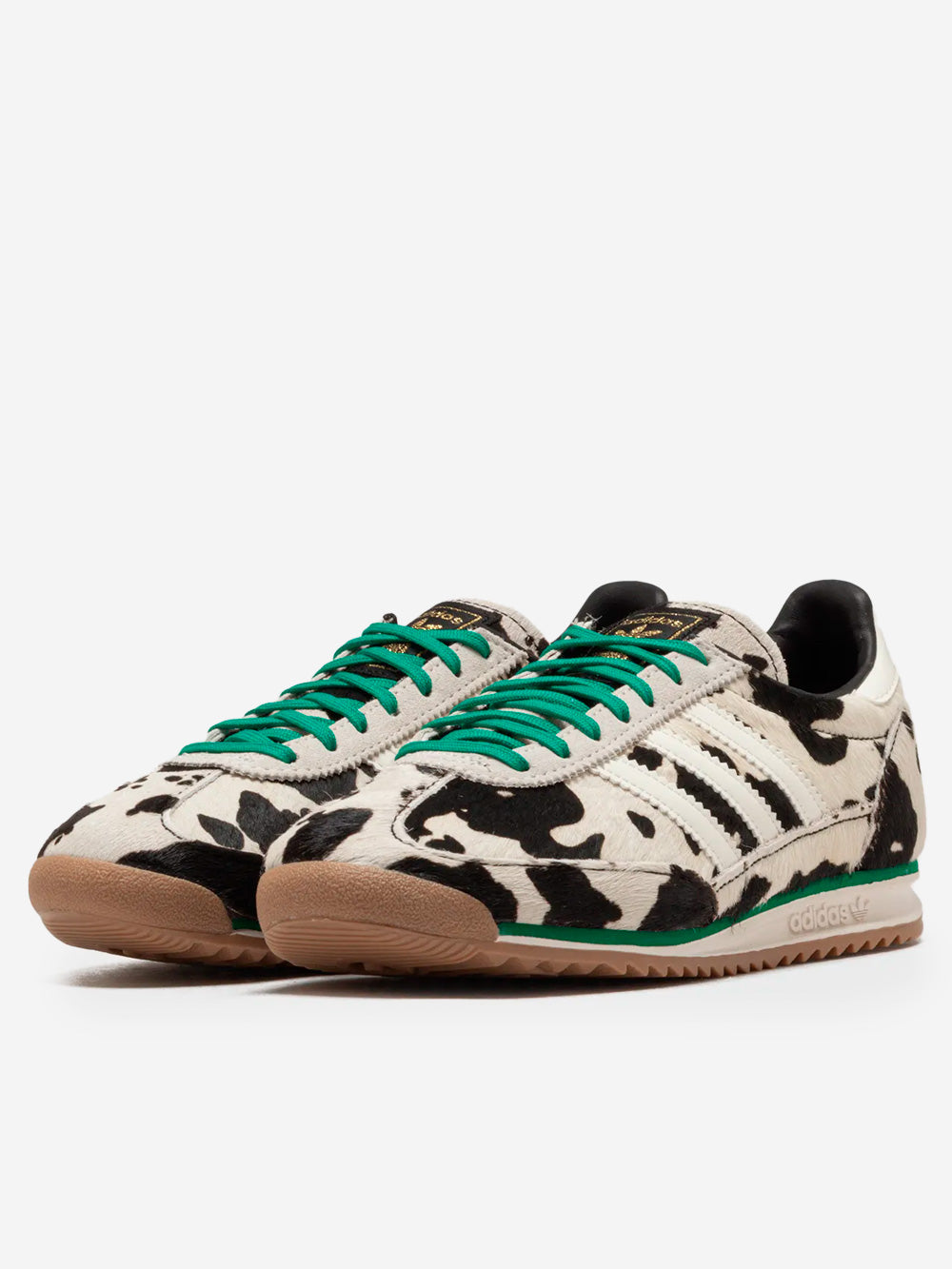 ADIDAS ORIGINALS W SL 72 OG Cow Print Pony Hair bianca e nera Bianco nero Urbanstaroma