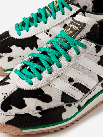 ADIDAS ORIGINALS W SL 72 OG Cow Print Pony Hair bianca e nera Bianco nero