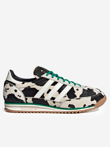 ADIDAS ORIGINALS W SL 72 OG Cow Print Pony Hair bianca e nera Bianco nero