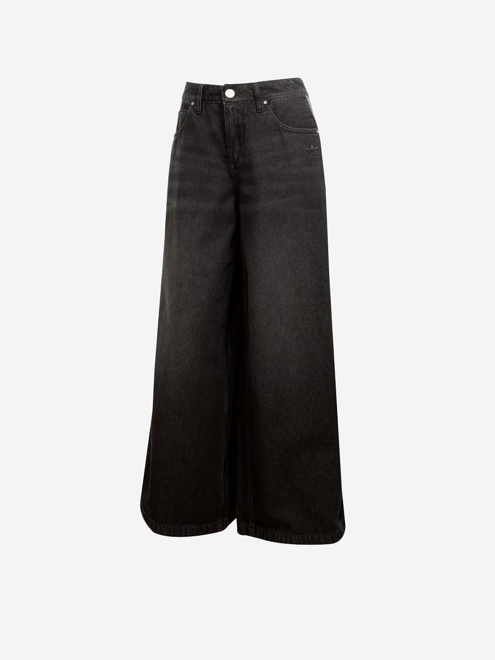 ADIDAS ORIGINALS Pantaloni in denim ampi con 3 strisce Nero Urbanstaroma