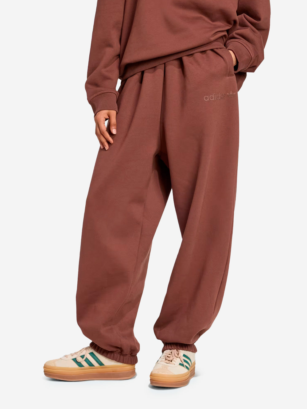 ADIDAS ORIGINALS Pantaloni oversize felpati marrone auburn Marrone Urbanstaroma