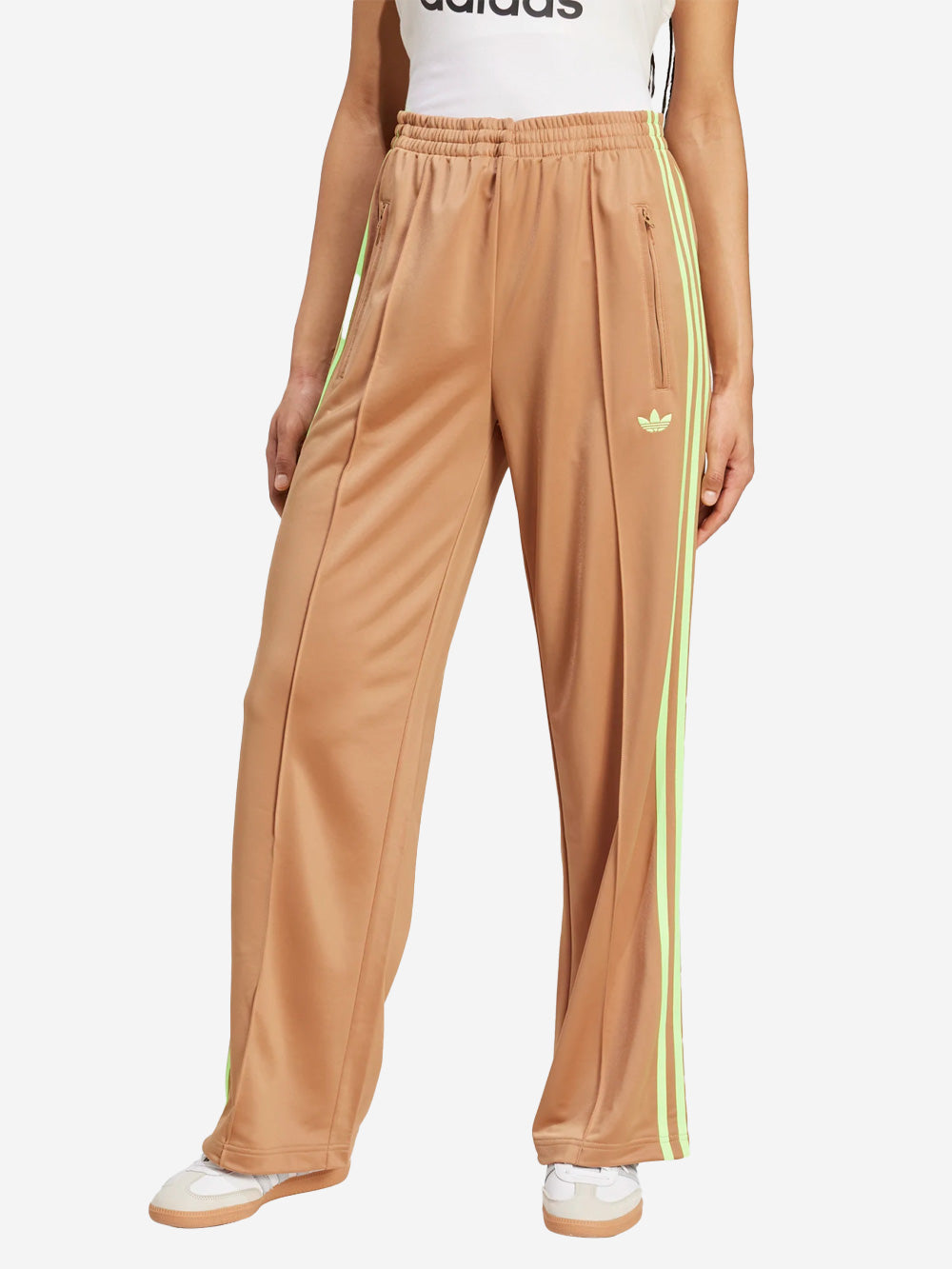 ADIDAS ORIGINALS Pantaloni sportivi oversize 'Firebird' beige con stripes verdi Beige giallo Urbanstaroma