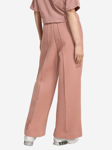 ADIDAS ORIGINALS Pantaloni ampi a gamba larga rosa con 3 strisce Rosa scuro