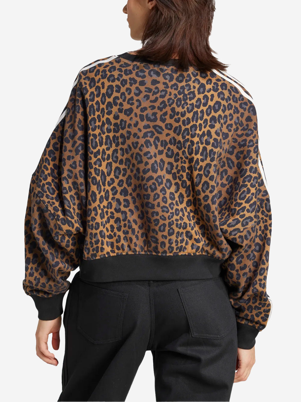 ADIDAS ORIGINALS Felpa girocollo oversize con stampa leopardata Leopardata Urbanstaroma