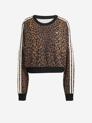ADIDAS ORIGINALS Felpa girocollo oversize con stampa leopardata Leopardata