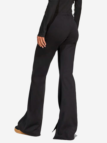 ADIDAS ORIGINALS Pantaloni svasati elasticizzati con 3 strisce sfalsate Nero