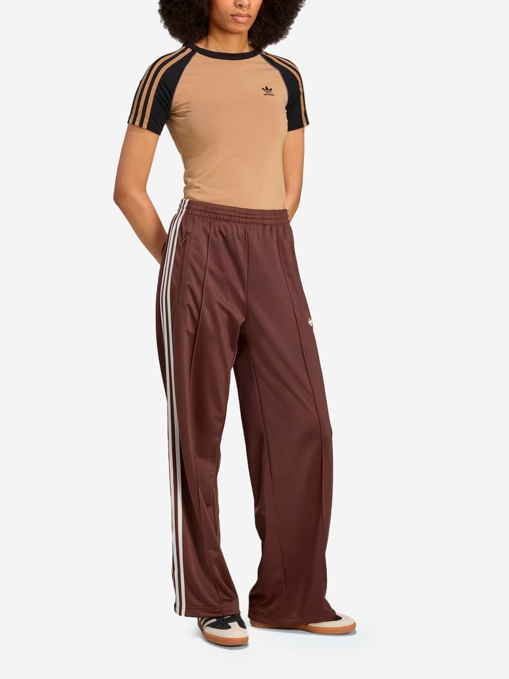 ADIDAS ORIGINALS Pantaloni sportivi oversize 'Firebird' marroni Marrone Urbanstaroma