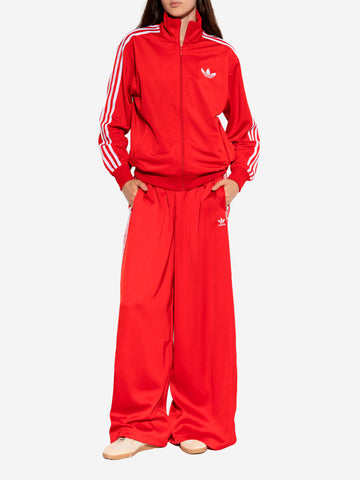 ADIDAS ORIGINALS Pantaloni jogger a gamba larga satinati rossi Rosso