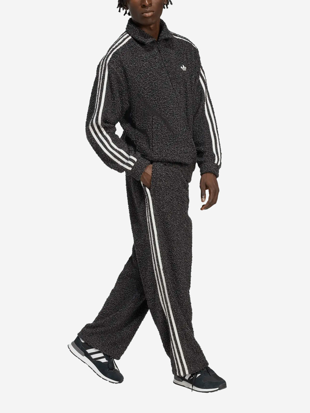 ADIDAS ORIGINALS Jogger Firebird neri in bouclé Nero Urbanstaroma