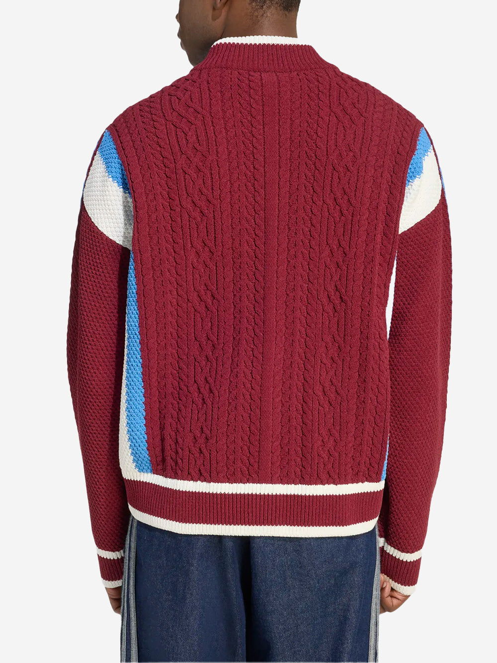 ADIDAS ORIGINALS Cardigan retro con zip rosso e blu Rossa blu Urbanstaroma