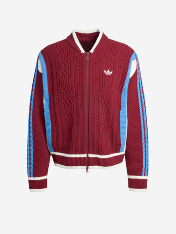 ADIDAS ORIGINALS Cardigan retro con zip rosso e blu Rossa blu