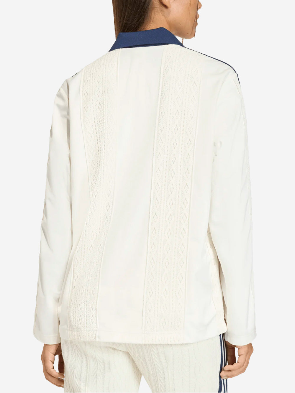 ADIDAS ORIGINALS Maglia da calcio a maniche lunghe winterised in misto crochet Off white Urbanstaroma