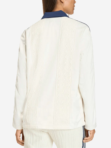 ADIDAS ORIGINALS Maglia da calcio a maniche lunghe winterised in misto crochet Off white