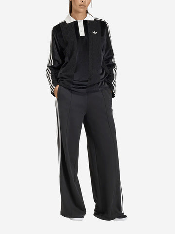 ADIDAS ORIGINALS Maglia da calcio a maniche lunghe nera winterised in misto crochet Nero