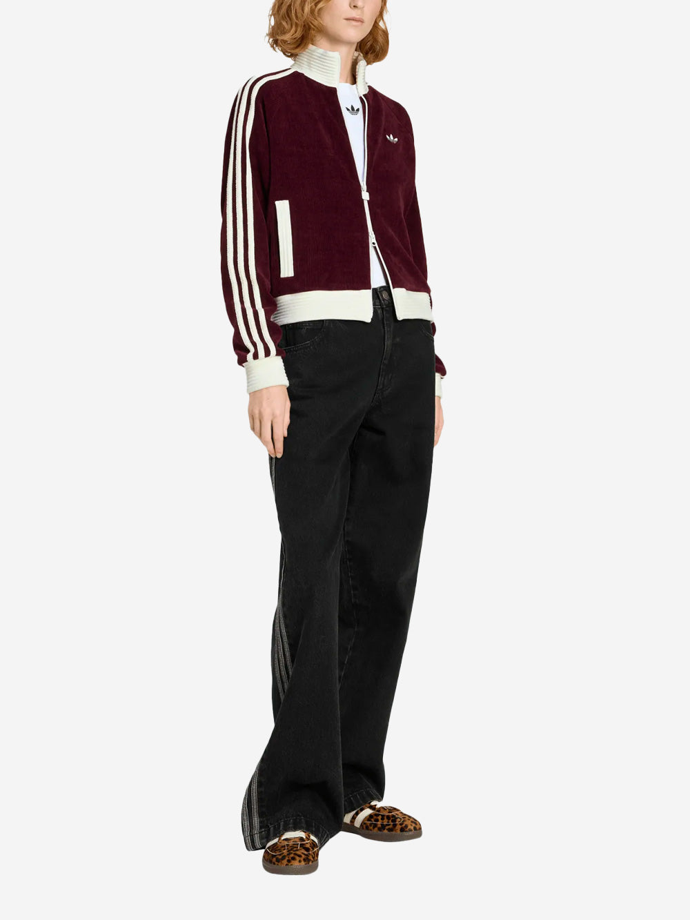 ADIDAS ORIGINALS Track top bordeaux in velluto Bordeaux Urbanstaroma
