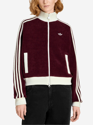 ADIDAS ORIGINALS Track top bordeaux in velluto Bordeaux