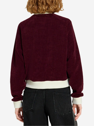 ADIDAS ORIGINALS Track top bordeaux in velluto Bordeaux