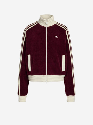 ADIDAS ORIGINALS Track top bordeaux in velluto Bordeaux