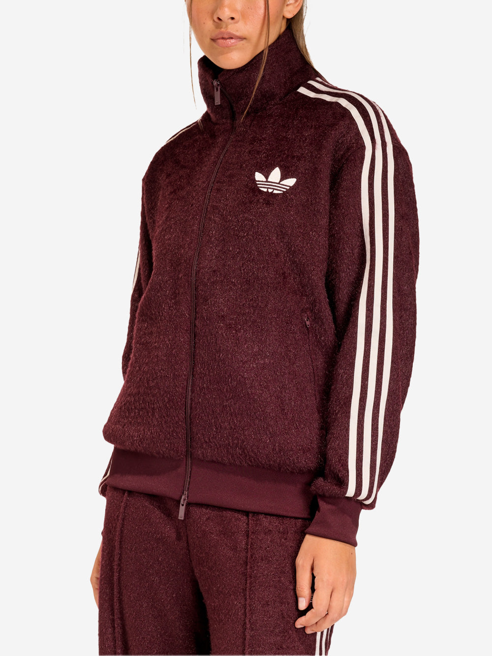 ADIDAS ORIGINALS Giacca sportiva bordeaux Firebird effetto mohair Bordeau Urbanstaroma