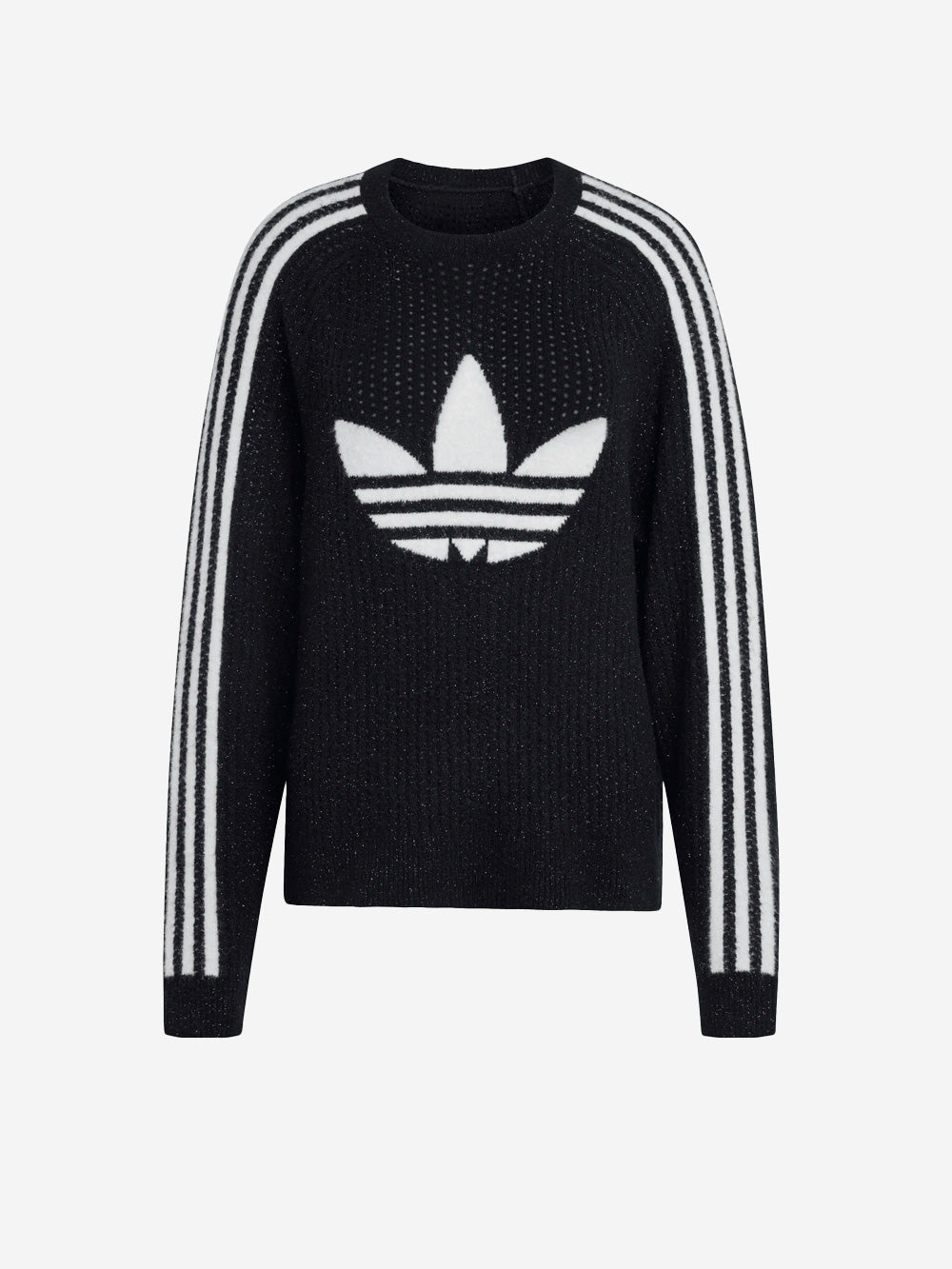 ADIDAS ORIGINALS Felpa Knit Crew con lurex Nero Urbanstaroma