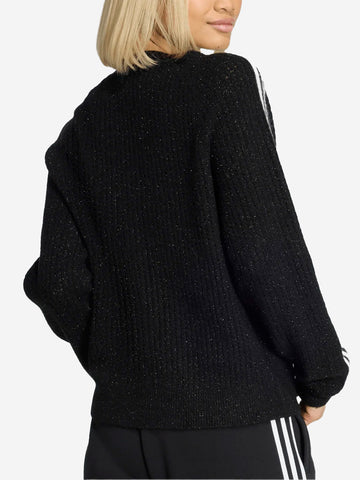 ADIDAS ORIGINALS Felpa Knit Crew con lurex Nero