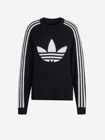 ADIDAS ORIGINALS Felpa Knit Crew con lurex Nero