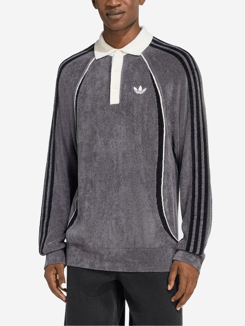 ADIDAS ORIGINALS Polo a maniche lunghe grigia Grigio Urbanstaroma