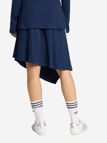 ADIDAS ORIGINALS Gonna Asimmetrica in Waffle Knit Blu