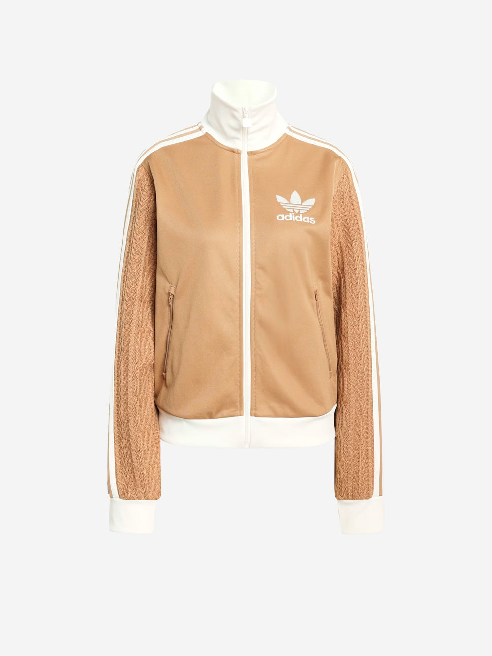 ADIDAS ORIGINALS Giacca sportiva con maniche in maglia a treccia Beige Urbanstaroma