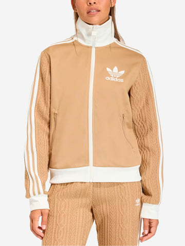 ADIDAS ORIGINALS Giacca sportiva con maniche in maglia a treccia Beige