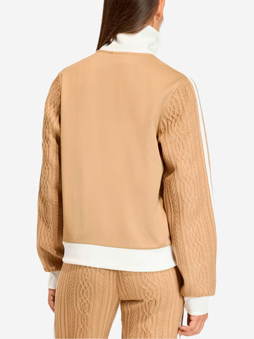 ADIDAS ORIGINALS Giacca sportiva con maniche in maglia a treccia Beige