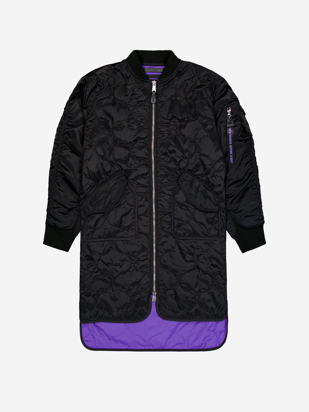 ALPHA INDUSTRIES ALS Bomber Coat UV Winter Jacket Nero Urbanstaroma