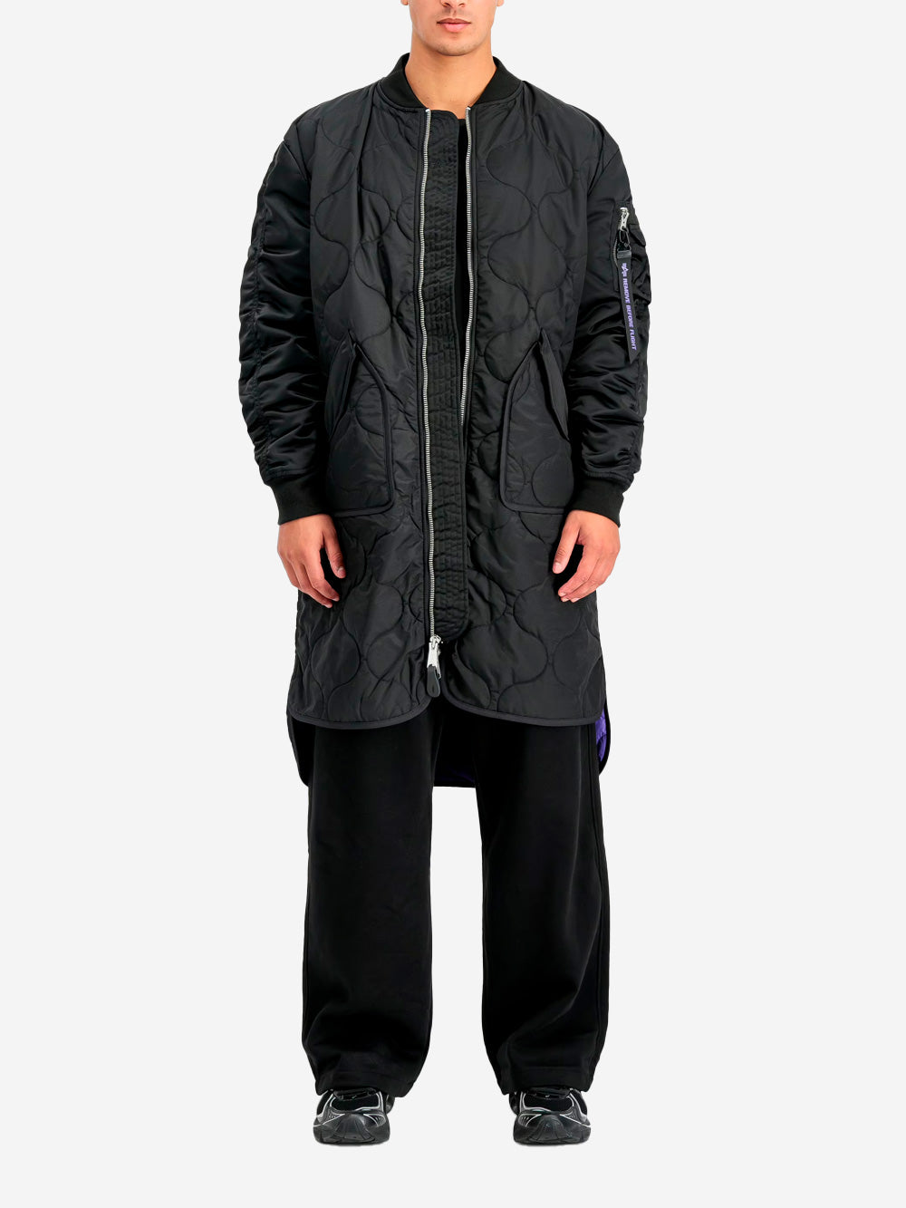 ALPHA INDUSTRIES ALS Bomber Coat UV Winter Jacket Nero Urbanstaroma