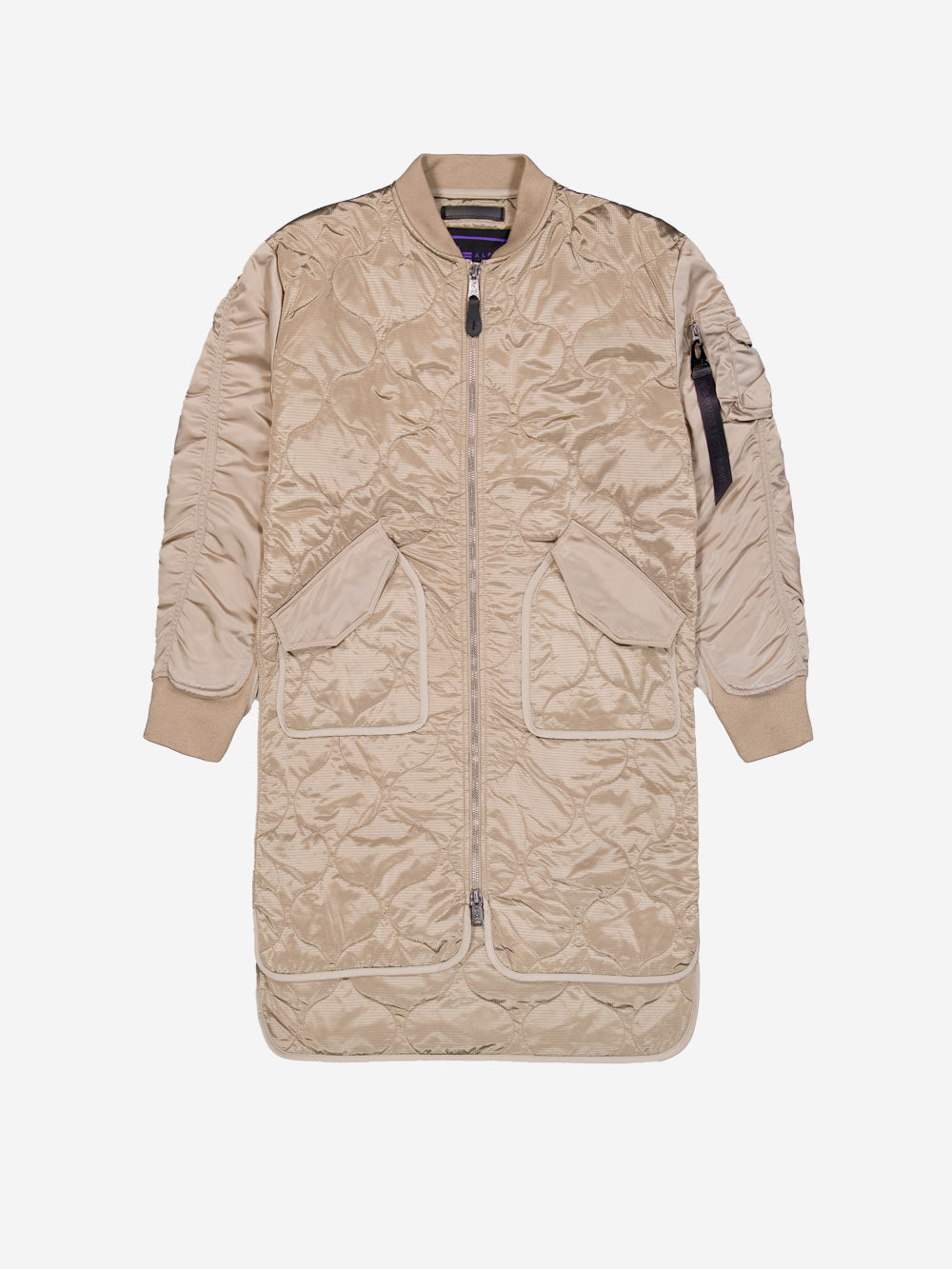 ALPHA INDUSTRIES ALS Bomber Coat UV Winter Jacket beige Sabbia Urbanstaroma