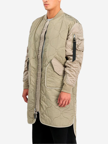 ALPHA INDUSTRIES ALS Bomber Coat UV Winter Jacket beige Sabbia