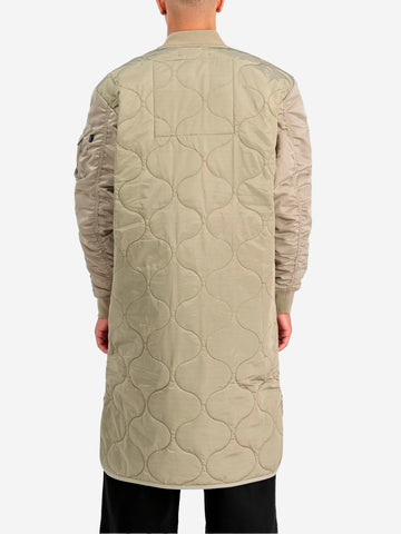 ALPHA INDUSTRIES ALS Bomber Coat UV Winter Jacket beige Sabbia