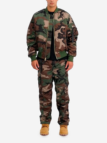ALPHA INDUSTRIES Bomber reversibile MA-1 Base Camo Flight Militare