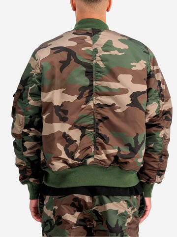 ALPHA INDUSTRIES Bomber reversibile MA-1 Base Camo Flight Militare