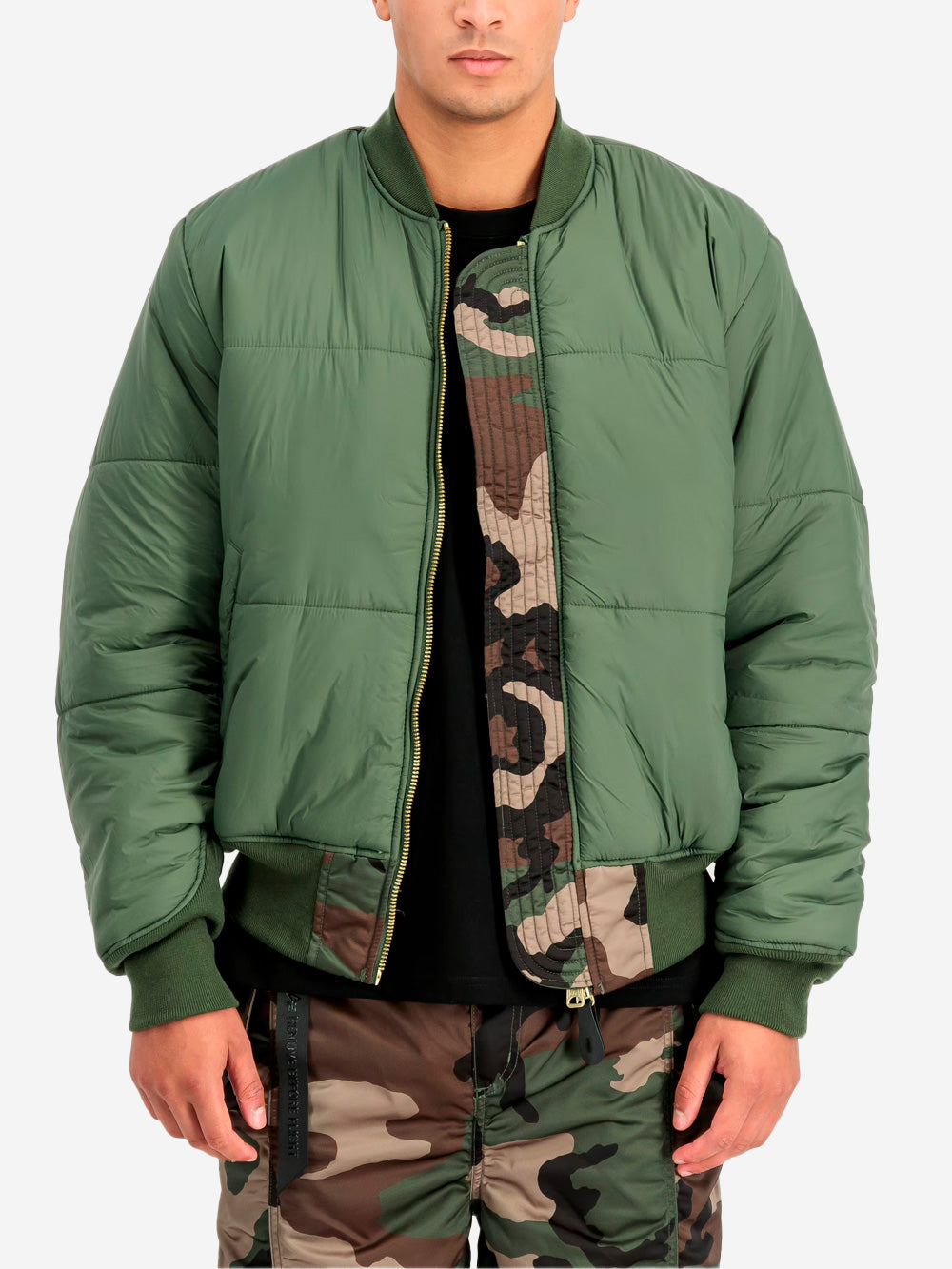 ALPHA INDUSTRIES Bomber reversibile MA-1 Base Camo Flight Militare Urbanstaroma