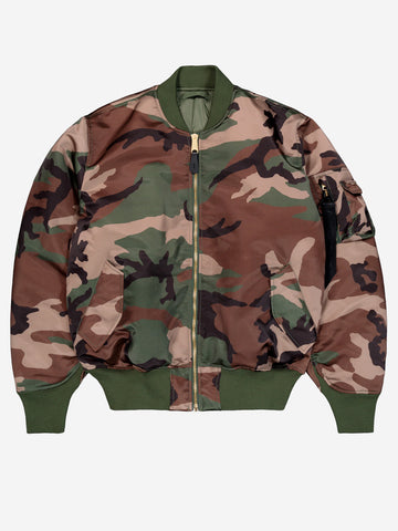 ALPHA INDUSTRIES Bomber reversibile MA-1 Base Camo Flight Militare